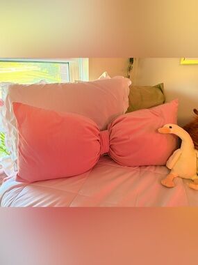 DORM CLEAR OUT - Pink Bow Pillow